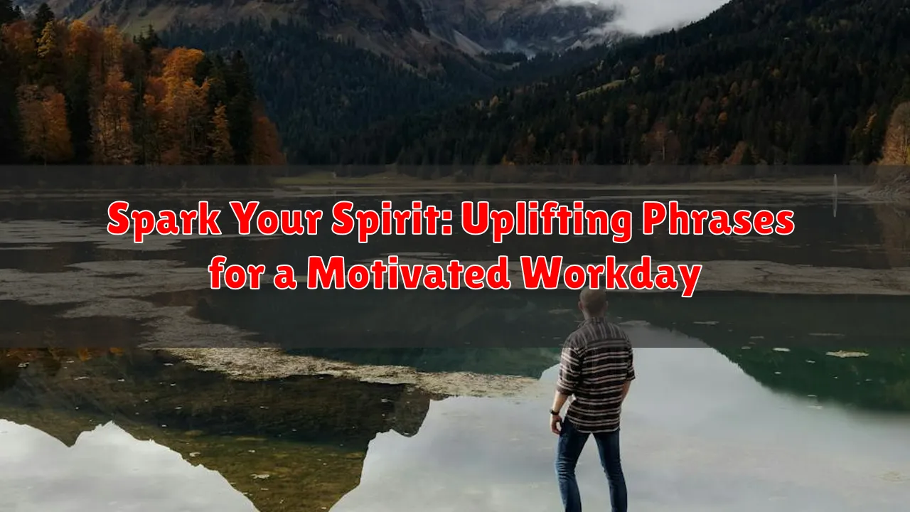 Spark Your Spirit: Uplifting Phrases for a Motivated Workday